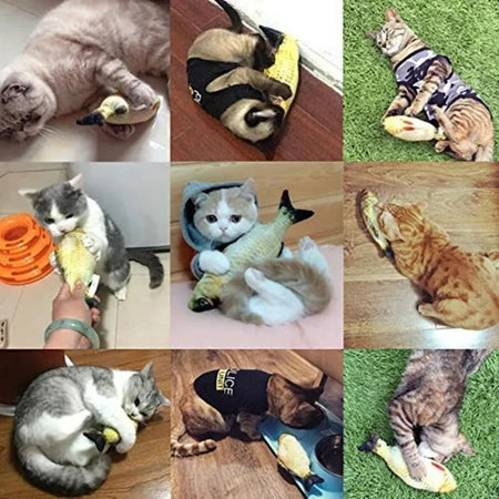 Peixinho de Pelúcia com Catnip – Diversão Realista para Gatos