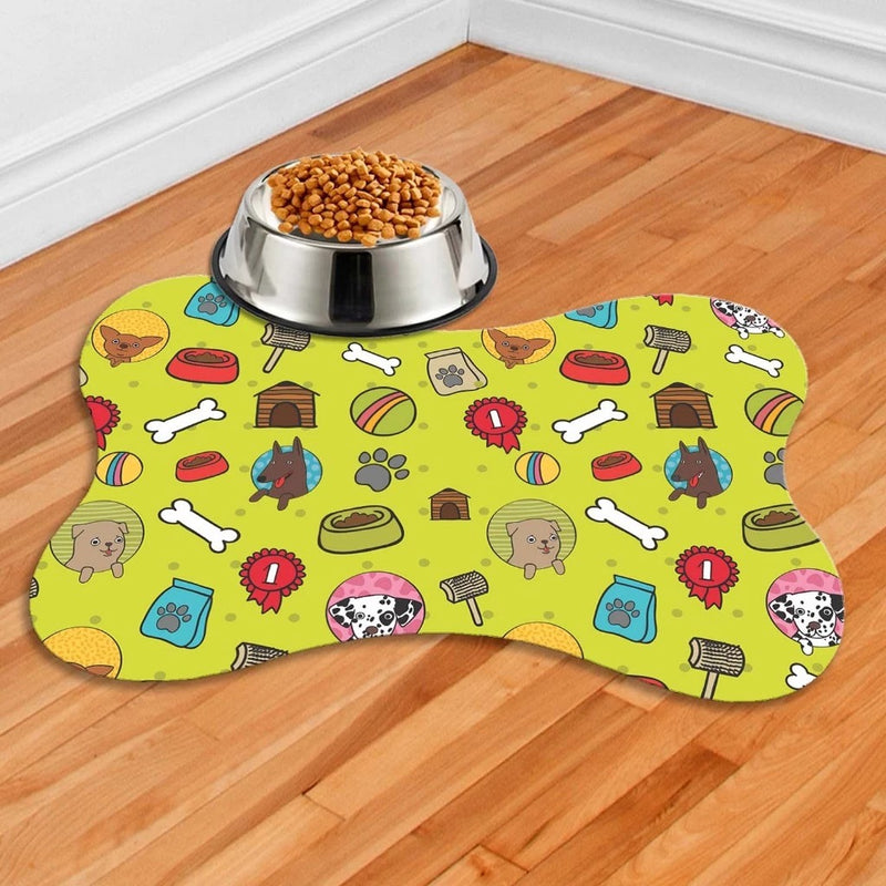Tapete Antiderrapante para Comedouro – 38x25cm - Estampa TudoDog