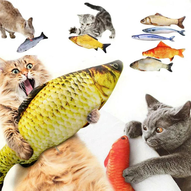 Peixinho de Pelúcia com Catnip – Diversão Realista para Gatos
