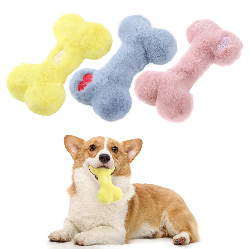 Brinquedo de Pelúcia para Cães – Osso Macio